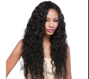 Quality Water Wave / Kinky Curly Human Hair Wigs 100% Brazilian Wig , Hair Extension Double Wefted wholesale