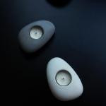 Stone Shape Fragrance Ceramic Candle Holders For Wedding Decoration Elegant