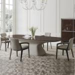Burl Leatherette Modern Dining Table Luxury Dining Room Table 200cm