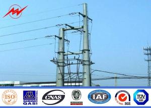 Quality Hot Dip Galvanized Metal Utility Poles 2.5mm Wall Thickness Round / Polygonal Shape wholesale