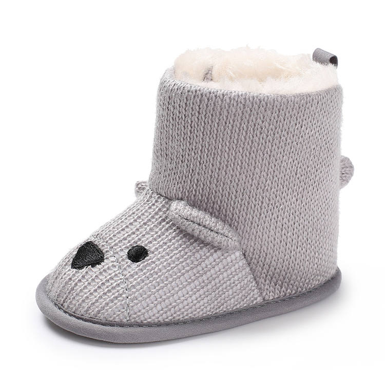 Amazon hot Cotton fabric Knitting 0-2 years prewalker baby boots bootie