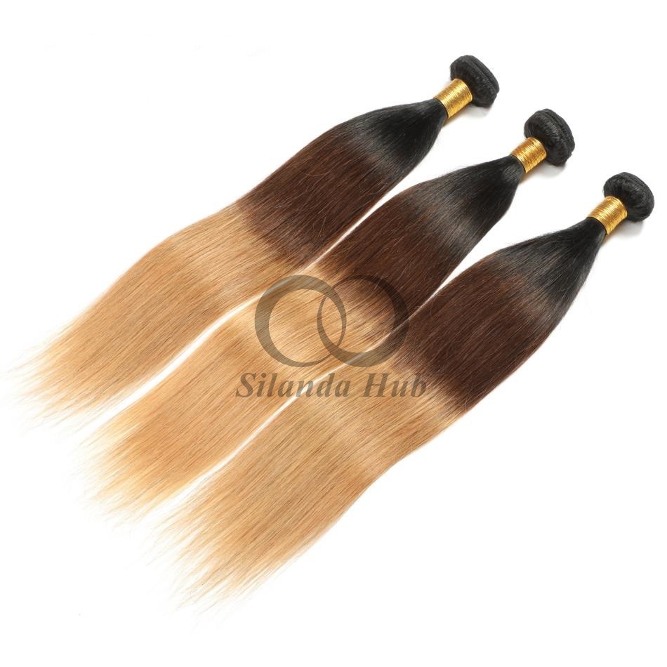 #T1B/4/27 Straight Remy Human Hair Bundles Sew In Weave Bundles Brazilian Bundle Deals