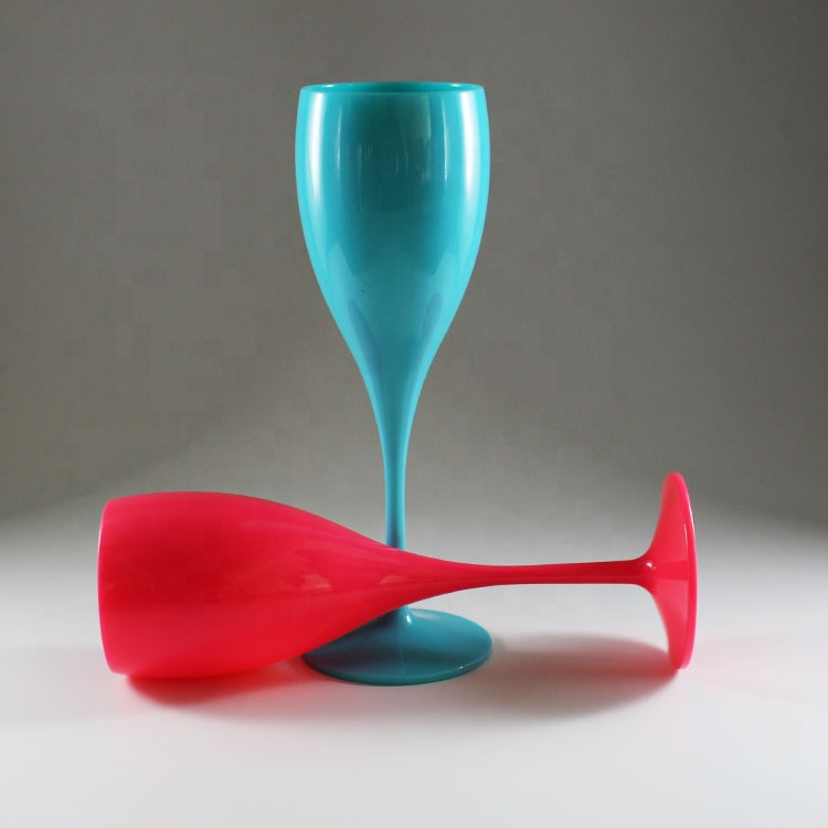 Party 150ml Plastic Champagne Glasses Cocktail Plastic Wine Goblet Customized Color And Logo