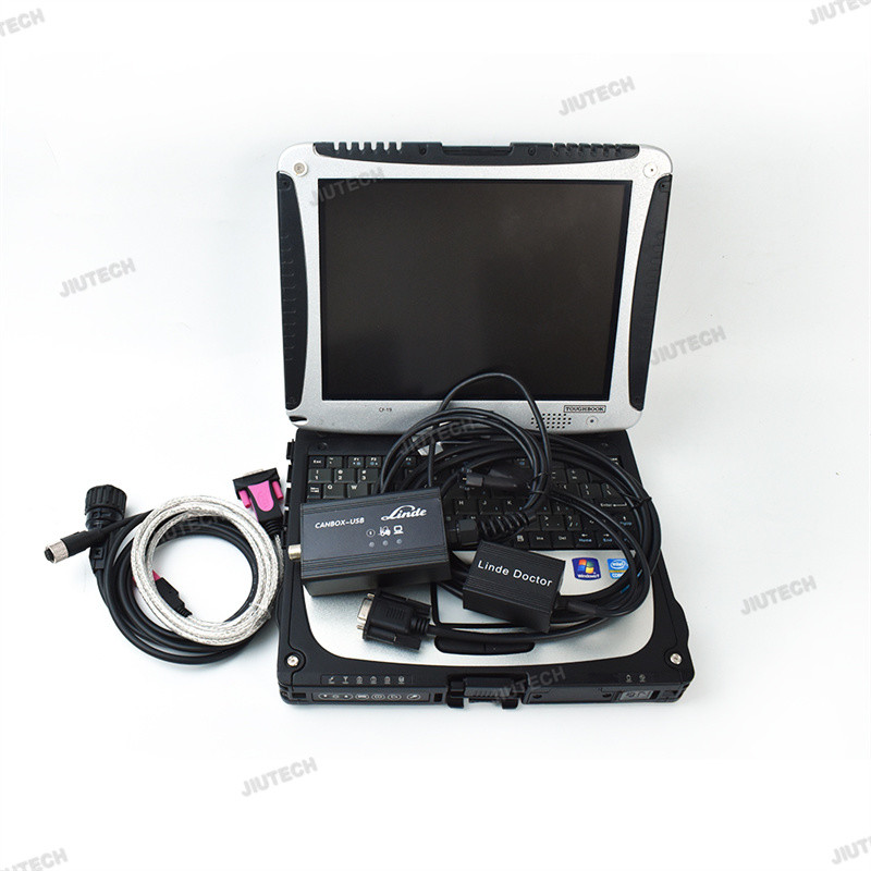 Ready to use CF19 laptop+Forklift Truck Diagnostic Tool For Linde Canbox Doctor with Linde Pathfinder Software