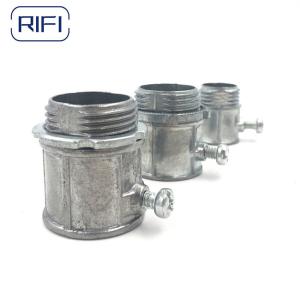Quality Electrical EMT Conduit Fittings Connectors Zinc Die Cast Silver Color wholesale