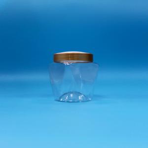 Quality Wide Mouth Plastic PET Food Grade Transparent Baby Food Candy Jar Screw Flat Lid wholesale