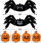 Halloween Jumbo Spider Pumpkin Lawn Leaf Bags Party Decor