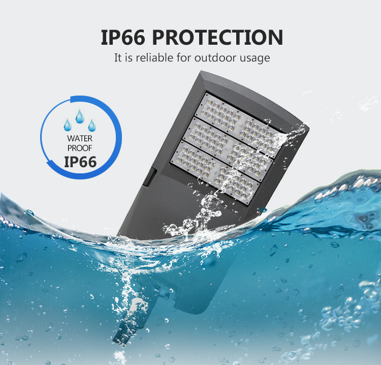 AC100-277V 50/60Hz IP66 Aluminum Shape Garden LED Street Light 100w-300w for Roadways