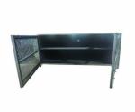 Iron Gray Color Industrial Style Metal Iron TV Stand With Metal Mesh Door