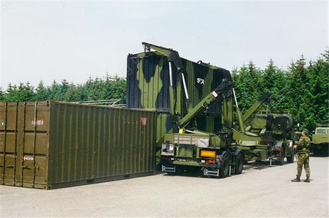 40 Ton 40ft Hydraulic Side Loader Trailer For Containers Transportation