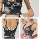 Plus Size High Impact Sports Bras For Big Bust Tie Die Wireless Multicolor