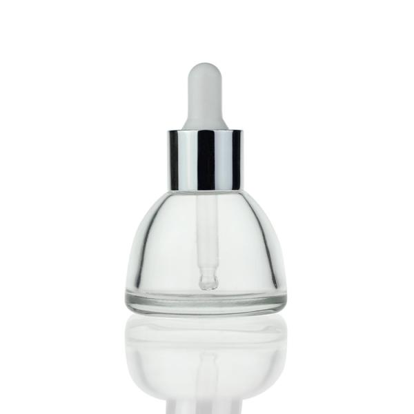 Unique Shape Skin Care Serum Oil Use 15ml Clear Glass Dropper Bottle In Stock