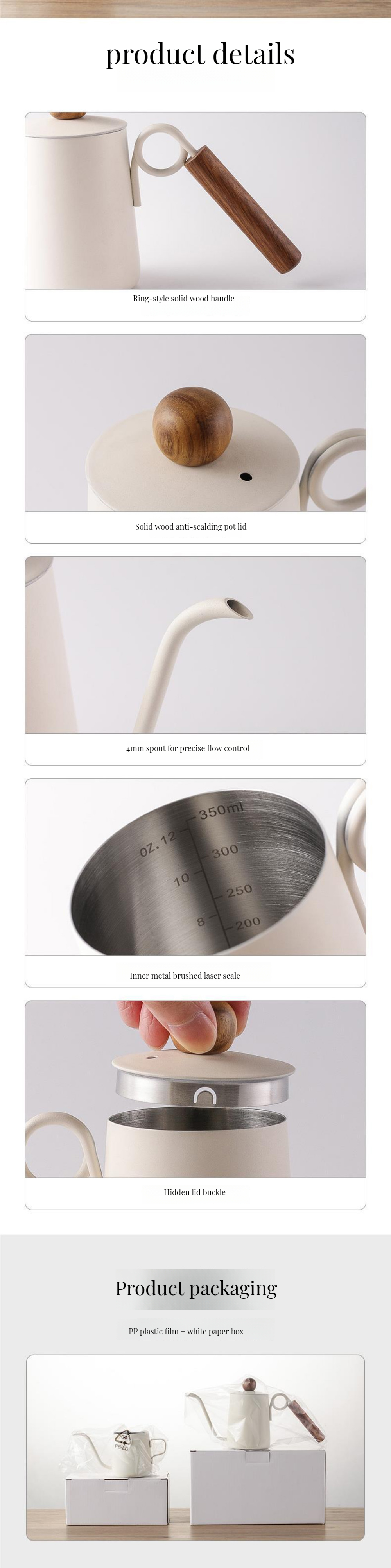 Coffee Making with Stainless Steel Gooseneck Coffee Maker and Long Mouth Drip Spout