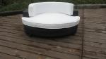 Washable Plastic Wicker Pet Bed , Lovely Rattan Dog Sleeping Bed