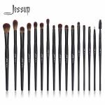 Jessup Precision 16pcs Eye Makeup Brush Set Black Paint Spraying
