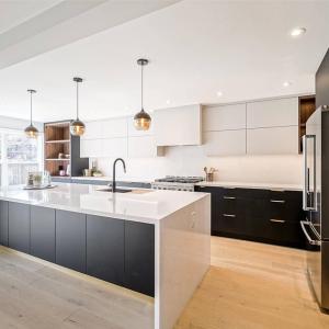 Quality Kitchen Renovation Professional Matte Kitchen Cupboards with Quartz Stone Countertop wholesale