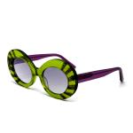AS102 Womens Round Acetate Frame Sunglasses 100% UV Protection