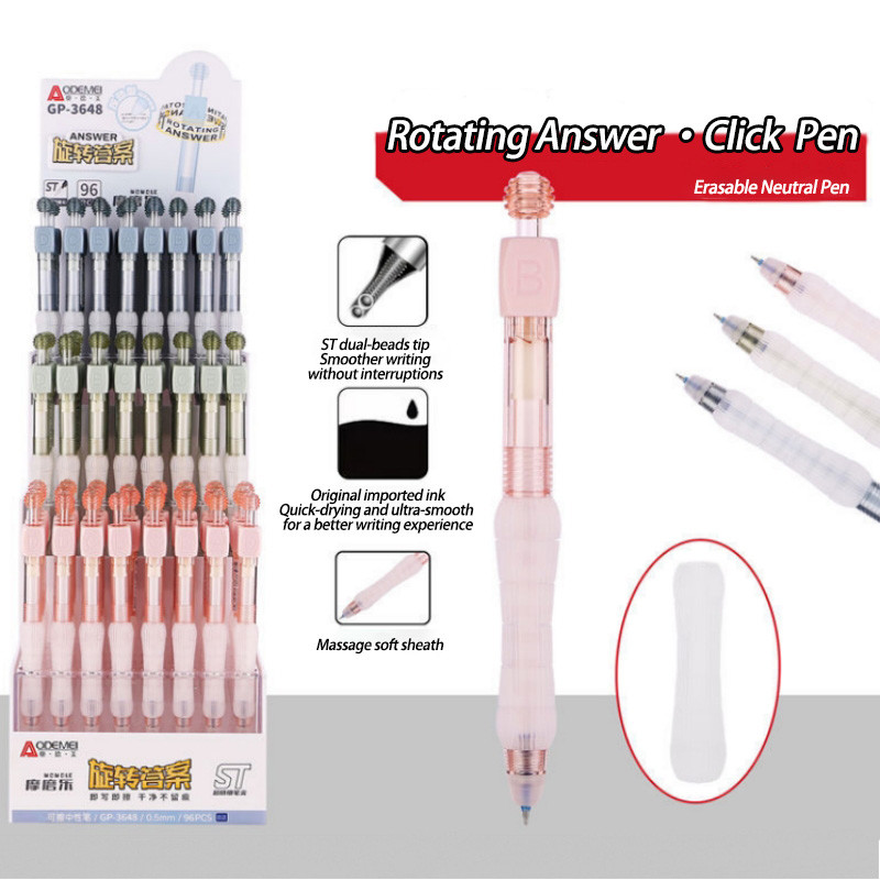 Fashion Rotate Toy Pen Erasable Neutral Plastic 0.5mm Pens for Students