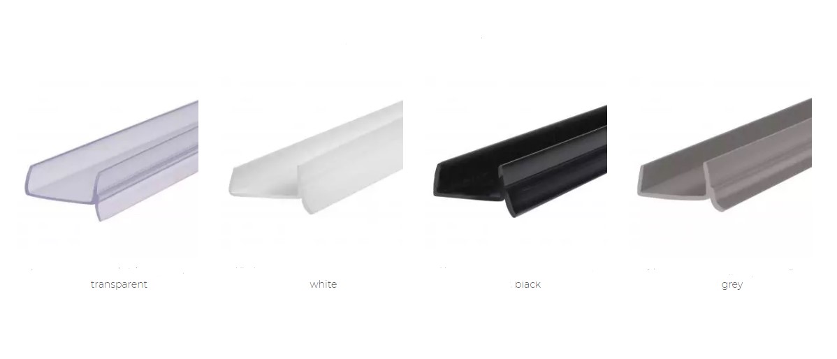 PVC Seal Strip for Plinth Transition Bar in Bathroom Kitchen Hardness 30-90 Shore A