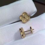 Genuine Van Cleef & Arpels Vintage Alhambra Earring 18K Yellow Gold Necklace and
