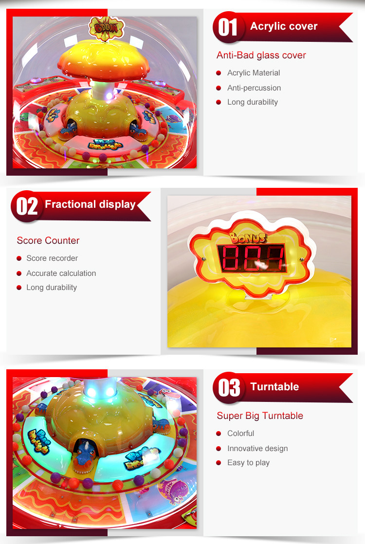 Dinosaur Mouth 4 Players Prize Gift Arcade Game Machine Redemption Game