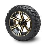 Golf Cart 14'' Bronze/Black Rims And 22*10-14 Off-road Tires Combo Including Lug