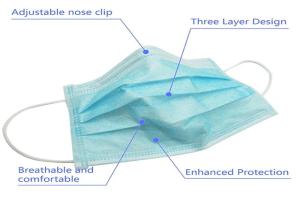 Quality Breathable 3 Layers Disposable Medical Mask Surgical Supplies Materials wholesale