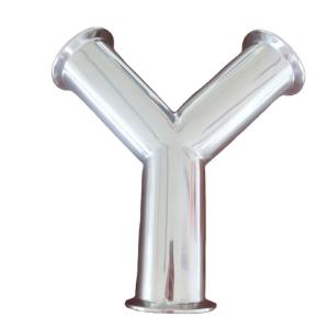 Quality Sanitary Stainless Steel304 316 Pipe Fitting Tri Clamp Wyes Tee Y Type Tee Guaranteed wholesale