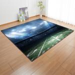 Grass Court Living Room Floor Carpets Green 3d Printed Rugs 1.5*1m