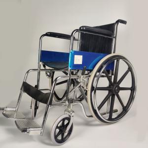Quality Weight Limit 100KGS Folding Steel Wheelchair For Disabled wholesale