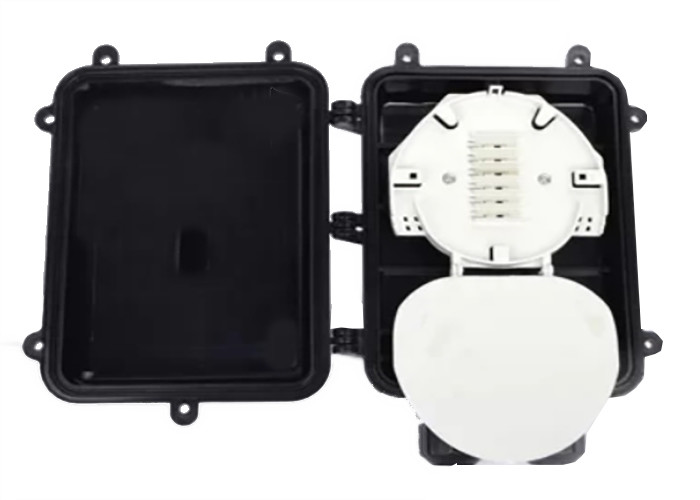 Black FTTH Fiber Optic Splice Closure, PP+GF Material And IP68 Joint Closure
