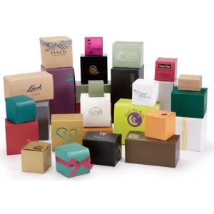 Quality Rigid Gloss Gift Boxes Hot Foil Stamping For Apparel wholesale