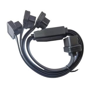 Quality Flat Ribbon Obdii Splitter Cable , Obd2 16 Pin Male To Female Extension Cable wholesale