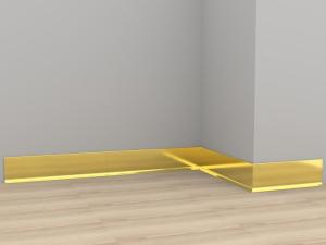 Quality 0.8mm Aluminum Skirting Board Brushed Kitchen Cabinet Flat Skirting Board wholesale