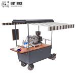 Load 400KG Steel Frame Coffee Bike Cart 3CBM With Waterproof Awning