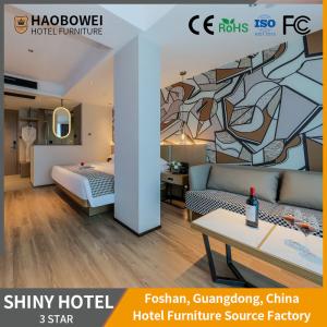 Quality Hotel Furniture Bedroom Sets with Ash Wood Frame and Solvent-Free Anti-Fouling Leather wholesale