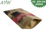 Fresh Roasted Coffee Kraft Paper Zipper Bags 500g For Crema Espresso Beans