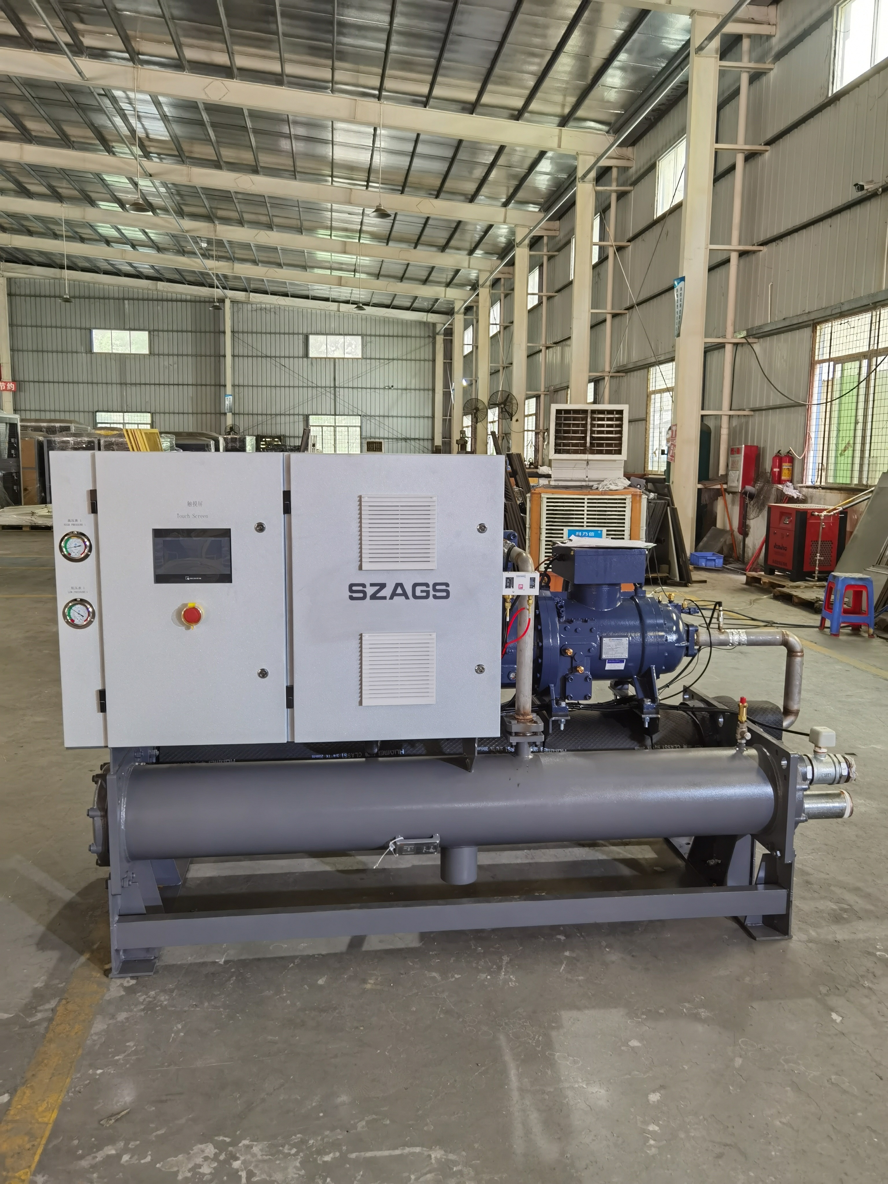 100hp Water-cooled Screw Type Chiller With Hanbell Compressor Use For Cooling Mixing Tank