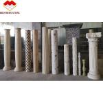 Decoration Ink Green White Veins Marble Column pillar Roman Hollow 15-30mm
