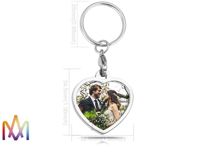 Fadeless SS304 Steel Color Picture Frame Keychains