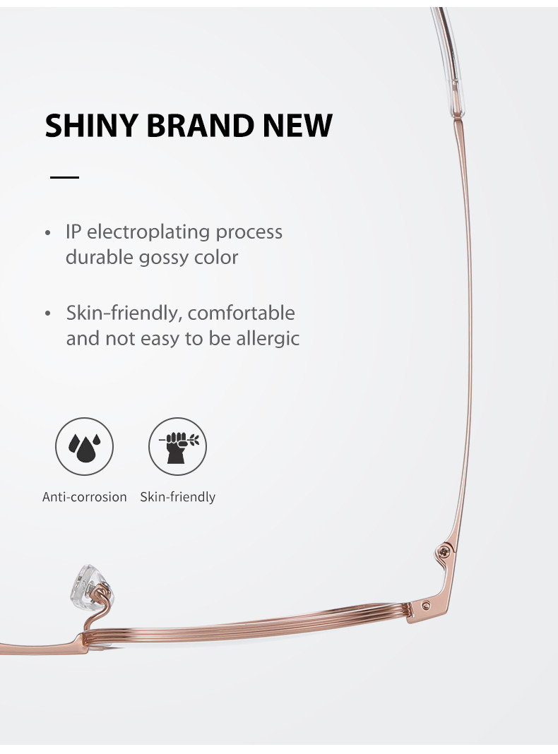 Optical Pure Titanium Eyewear Frames Skin Friendly with Removable Screws