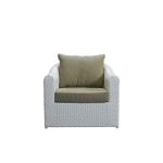 Dark Khaki Aluminum Poly Rattan Sectional Outdoor Sofa Set