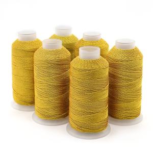 Quality 100% Silk High Tenacity 3 Ply Gold And Silver Metallic Yarn Thread For DIY Jewelry Making wholesale