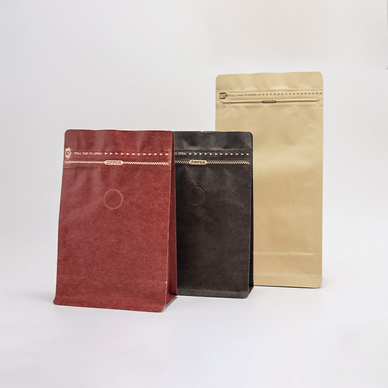Refoldable Kraft Paper Coffee Tea Packaging