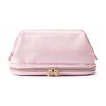 Blank Wholesale Two Zipper Luxury Cosmetic Bag High Quality Makeup Travel Bag