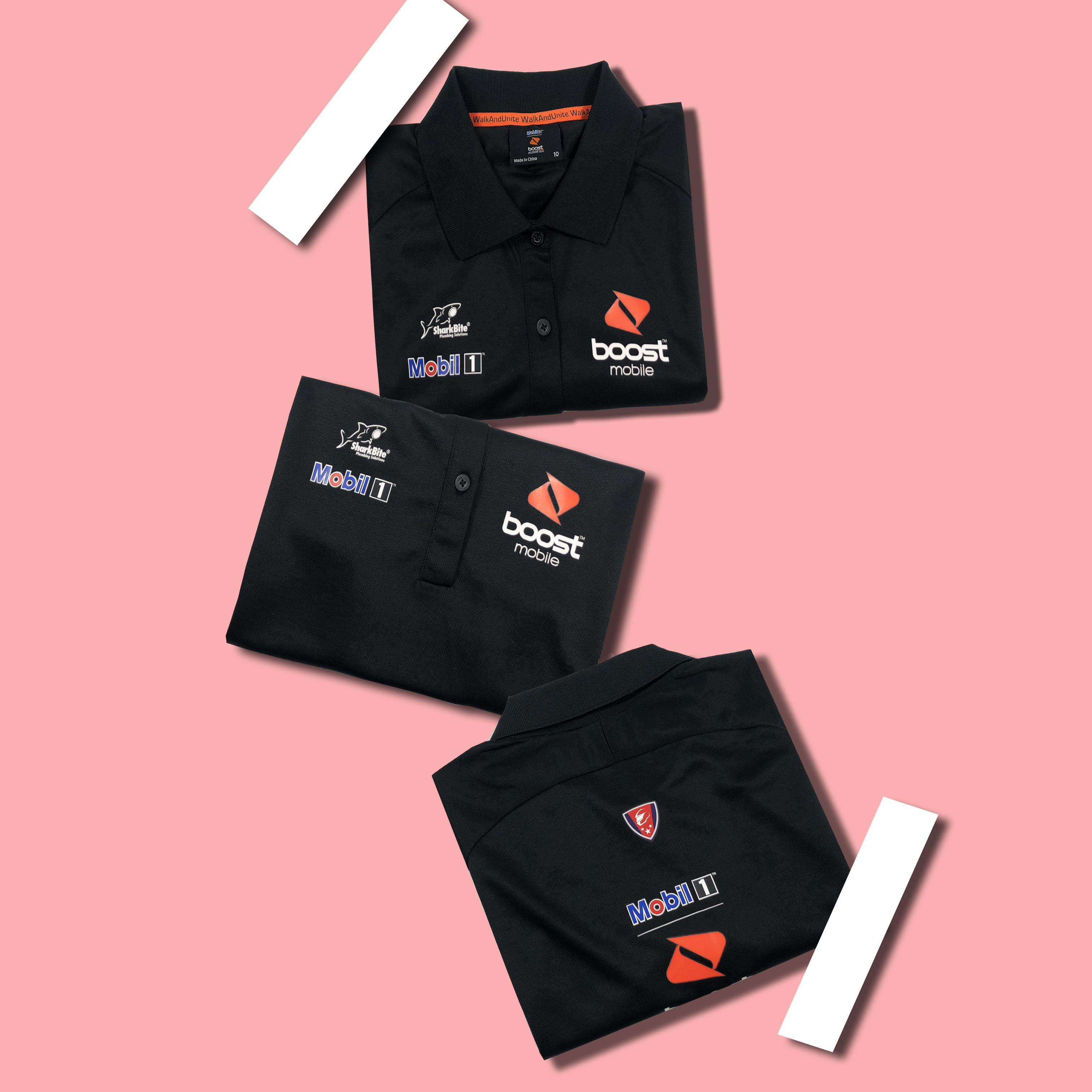 O-Neck Collar F1 Racing Team Quick Dry Pit Crew Polo Shirts 100% Polyester for Adults