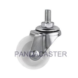 Quality 2 Inch PP White Caster Wheels Threaded Rod Swivel Furniture Casters wholesale
