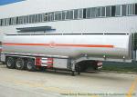 Tri Axle Stainless Steel Tanker Semi Trailer , Palm Oil / Crude Oil Tanker