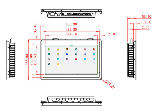 15.6-Inch Compact Android Display for Factory Dashboards and Security Solutions