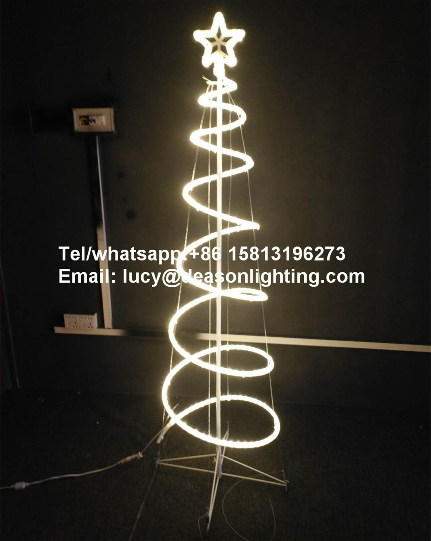 led spiral christmas tree